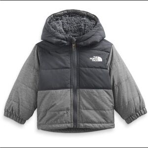 THE NORTH FACE BABY REVERSIBLE MT CHIMBO FULL ZIP HOODED INSULATED JACKET 12/18m